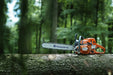 Husqvarna 562 XP Chainsaw Over Wooden Log