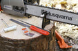 File Handle Over Wooden Log