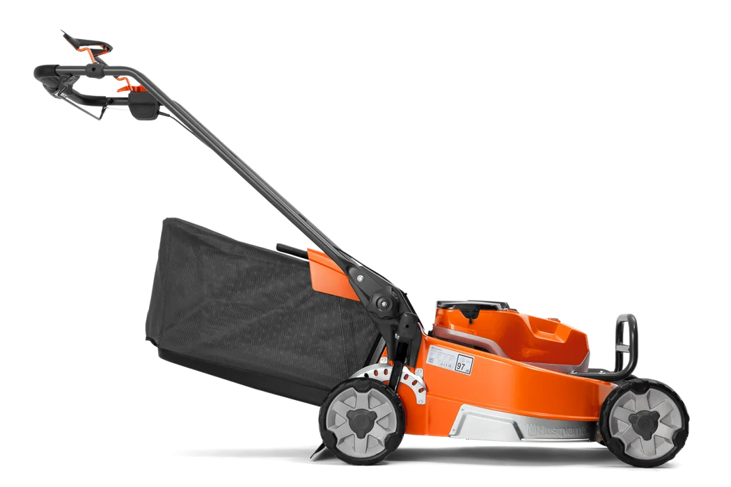 Electric Walk Behind Mower Side